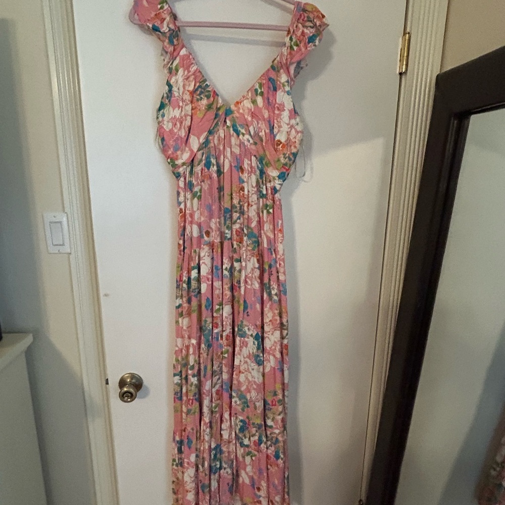 Petal & Pup Pink Floral Maxi Dress